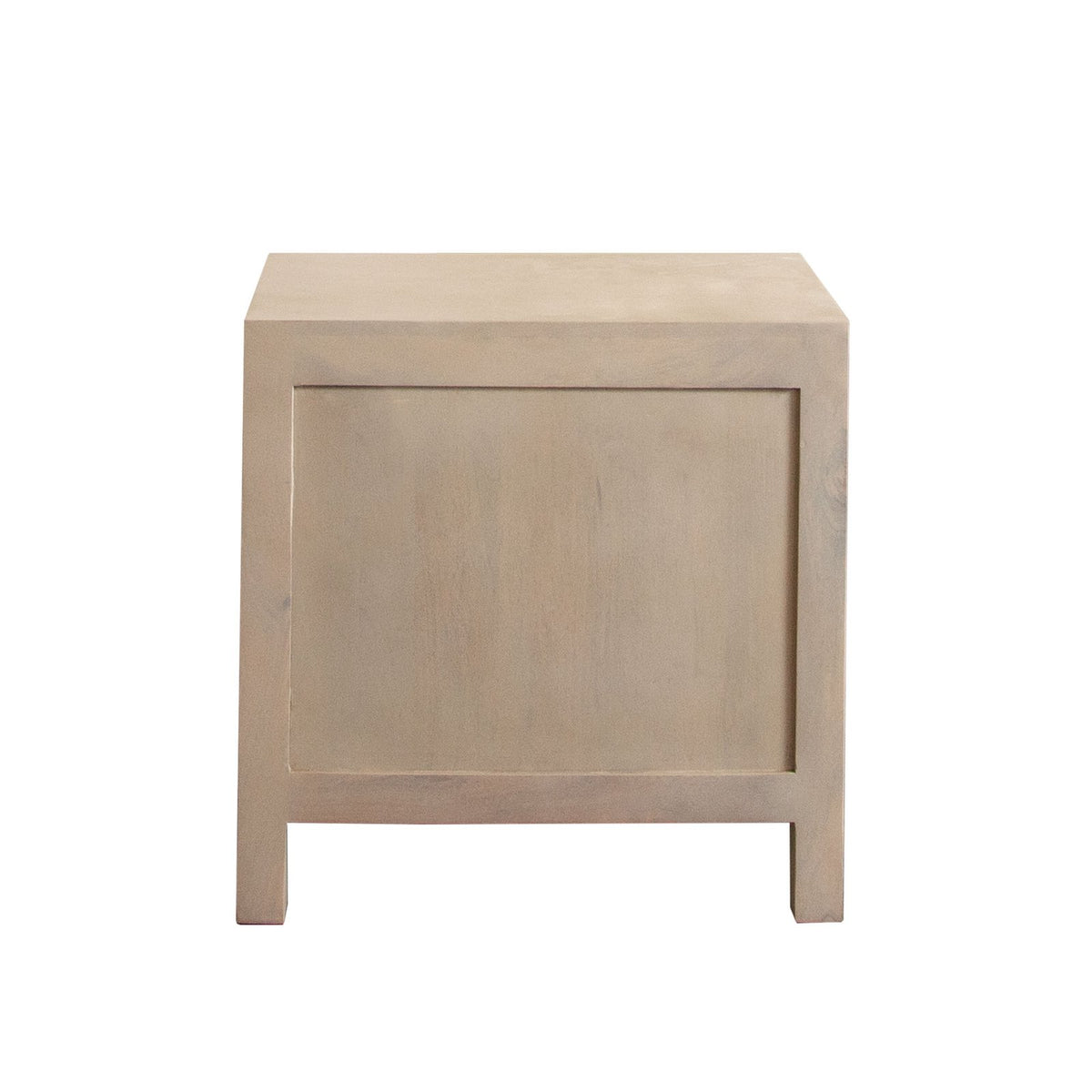 Palm Solid Mango Wood 2-Door, 1-Drawer End Table