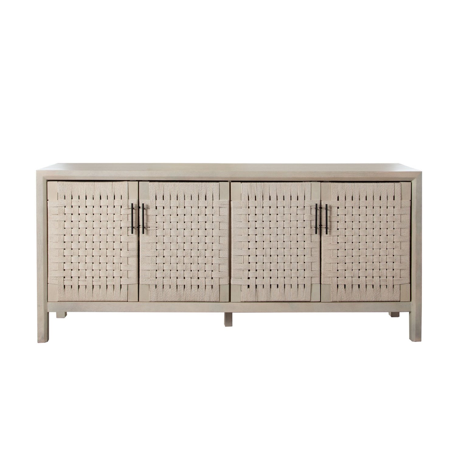 Palm Solid Mango Wood 4-Door Sideboard