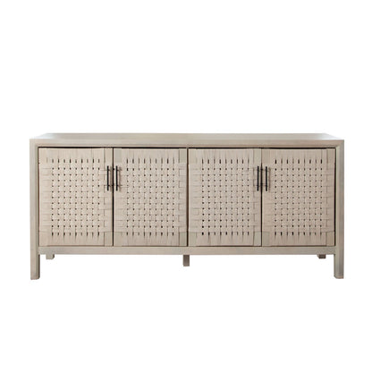Palm Solid Mango Wood 4-Door Sideboard