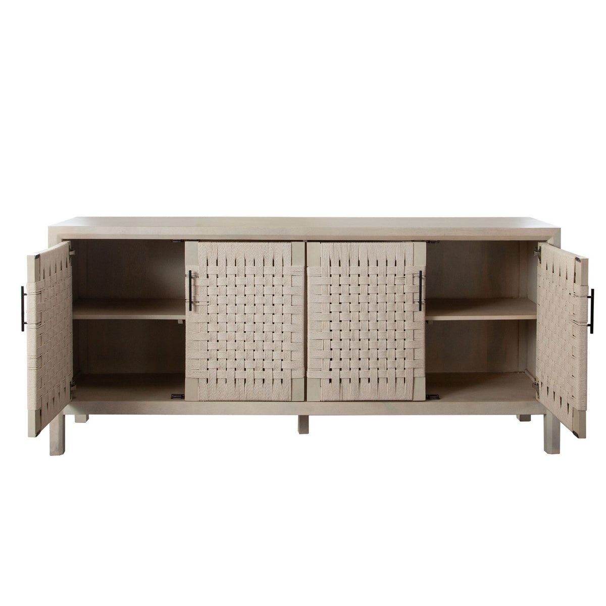 Palm Solid Mango Wood 4-Door Sideboard