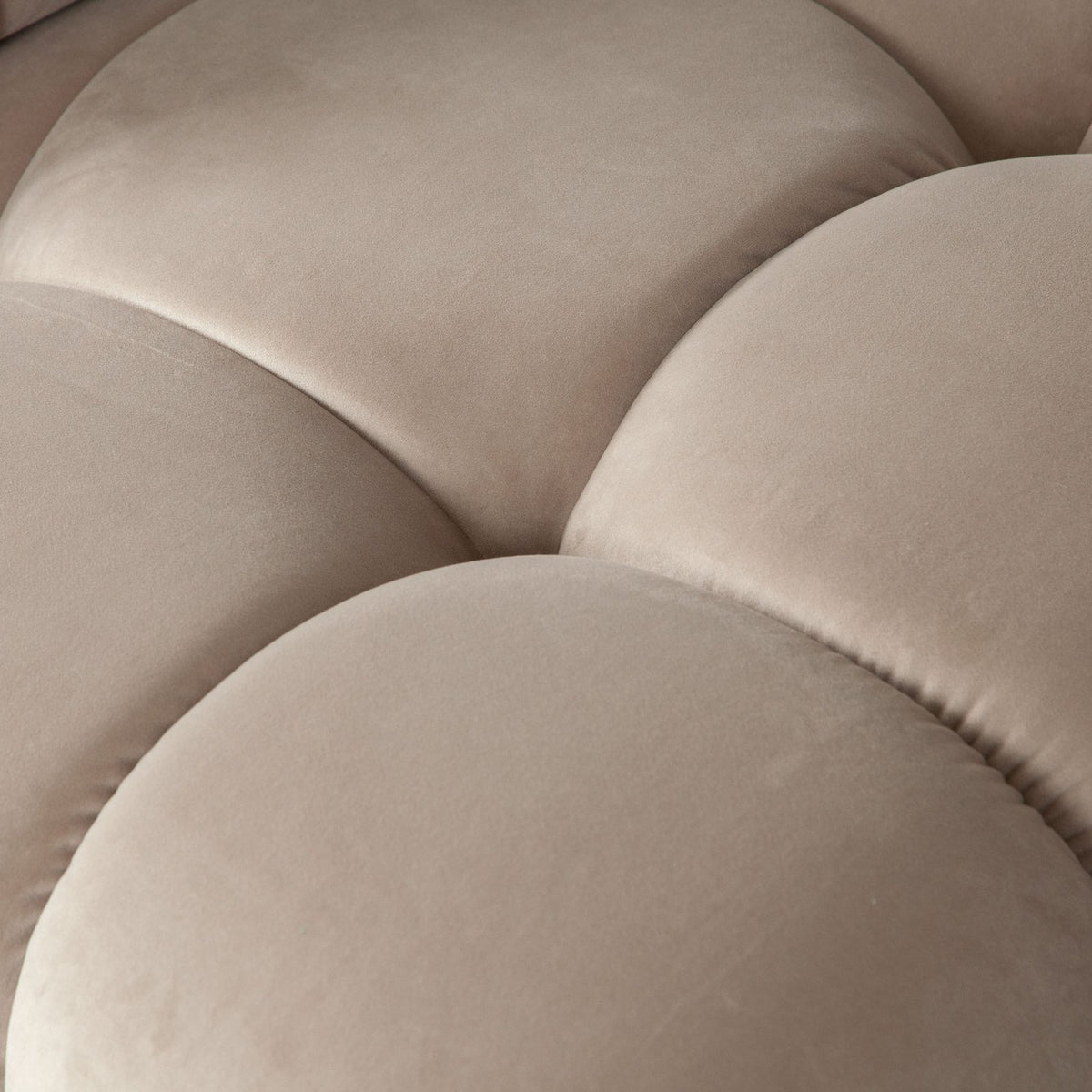 Paloma 4PC Modular 111 Inch Reversible Chaise Sectional in Mink Tan Velvet