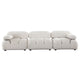 Paloma 3PC Modular 111 Inch Sofa in Light Cream Velvet
