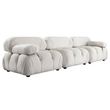 Paloma 3PC Modular 111 Inch Sofa in Light Cream Velvet