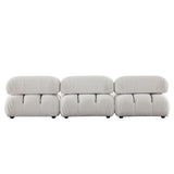 Paloma 3PC Modular 111 Inch Sofa in Light Cream Velvet