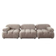 Paloma 3pc Modular 111 Inch Sofa In Mink Tan Velvet