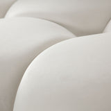 Paloma 2PC Modular 74 Inch Sofa in Light Cream Velvet
