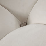 Paloma 2PC Modular 74 Inch Sofa in Light Cream Velvet