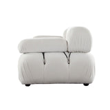 Paloma 2PC Modular 74 Inch Sofa in Light Cream Velvet