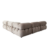 Paloma 5PC Modular 111 Inch Corner Sectional in Mink Tan Velvet