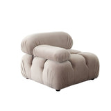 Paloma 5PC Modular 111 Inch Corner Sectional in Mink Tan Velvet