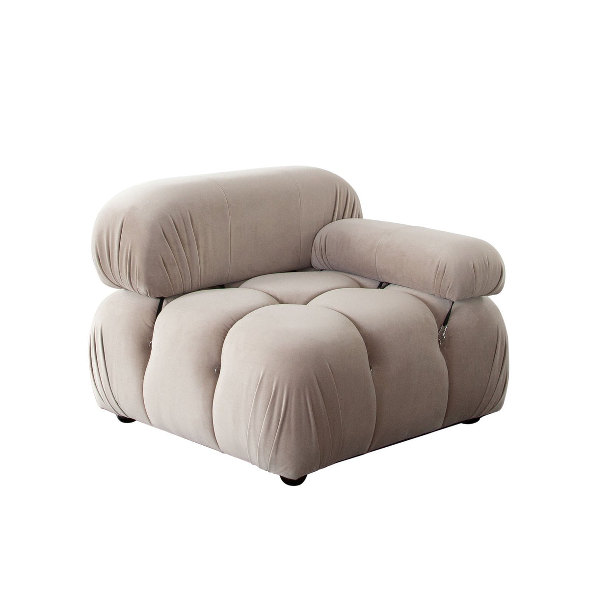 Paloma 5PC Modular 111 Inch Corner Sectional in Mink Tan Velvet