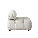 Paloma Armless Chair in Light Cream Velvet