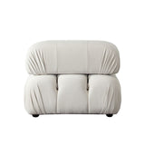 Paloma Armless Chair in Light Cream Velvet