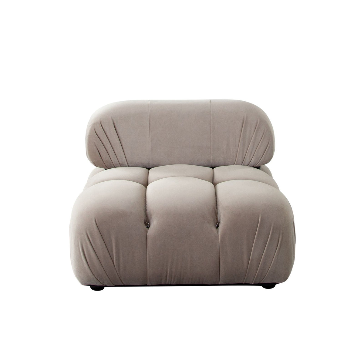 Paloma Armless Chair in Mink Tan Velvet