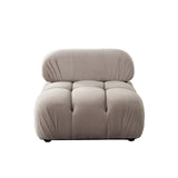 Paloma Armless Chair in Mink Tan Velvet