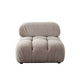 Paloma Armless Chair in Mink Tan Velvet