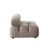 Paloma Armless Chair in Mink Tan Velvet