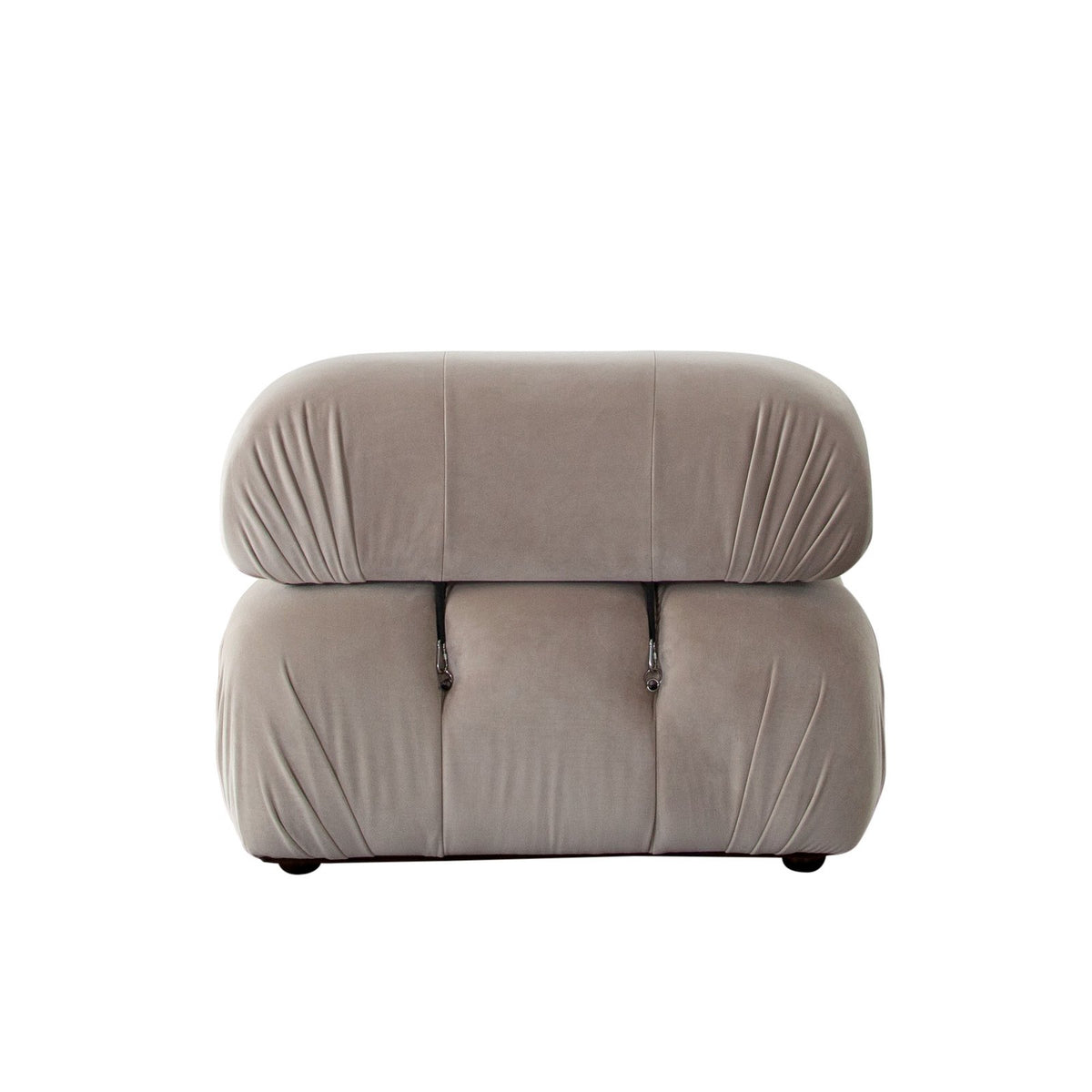 Paloma Armless Chair in Mink Tan Velvet