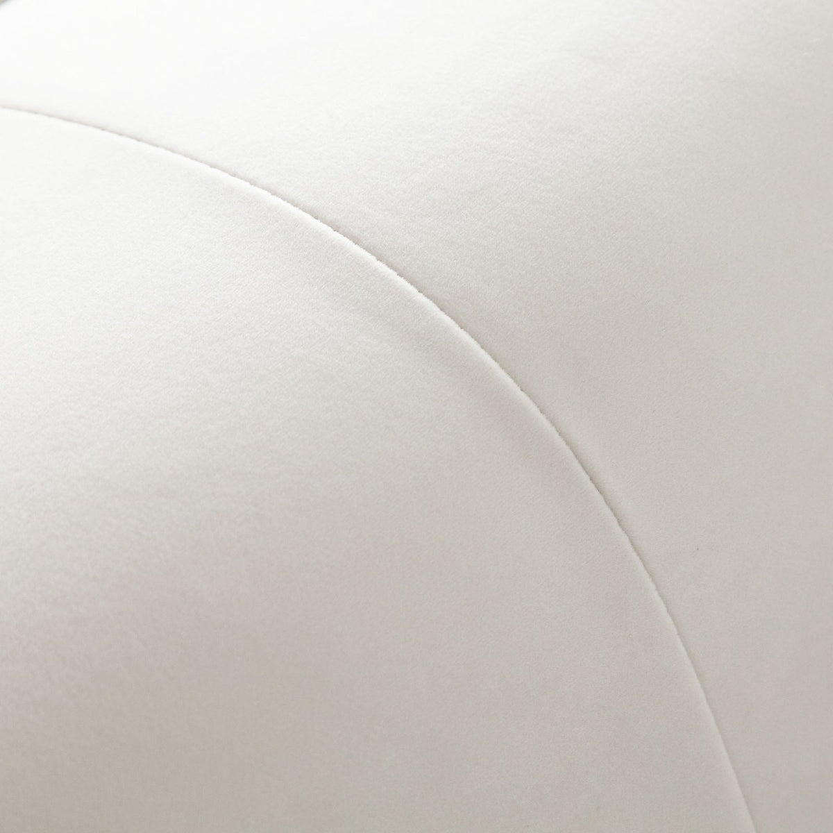 Paloma Rectangle Ottoman in Light Cream Velvet