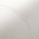 Paloma Rectangle Ottoman in Light Cream Velvet