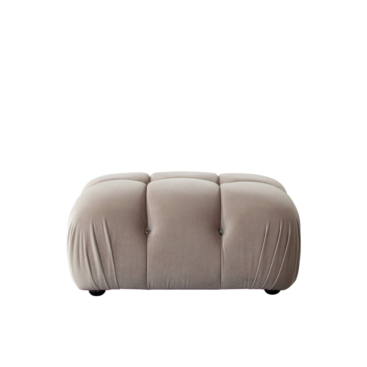 Paloma Rectangle Ottoman in Mink Tan Velvet