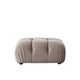 Paloma Rectangle Ottoman in Mink Tan Velvet