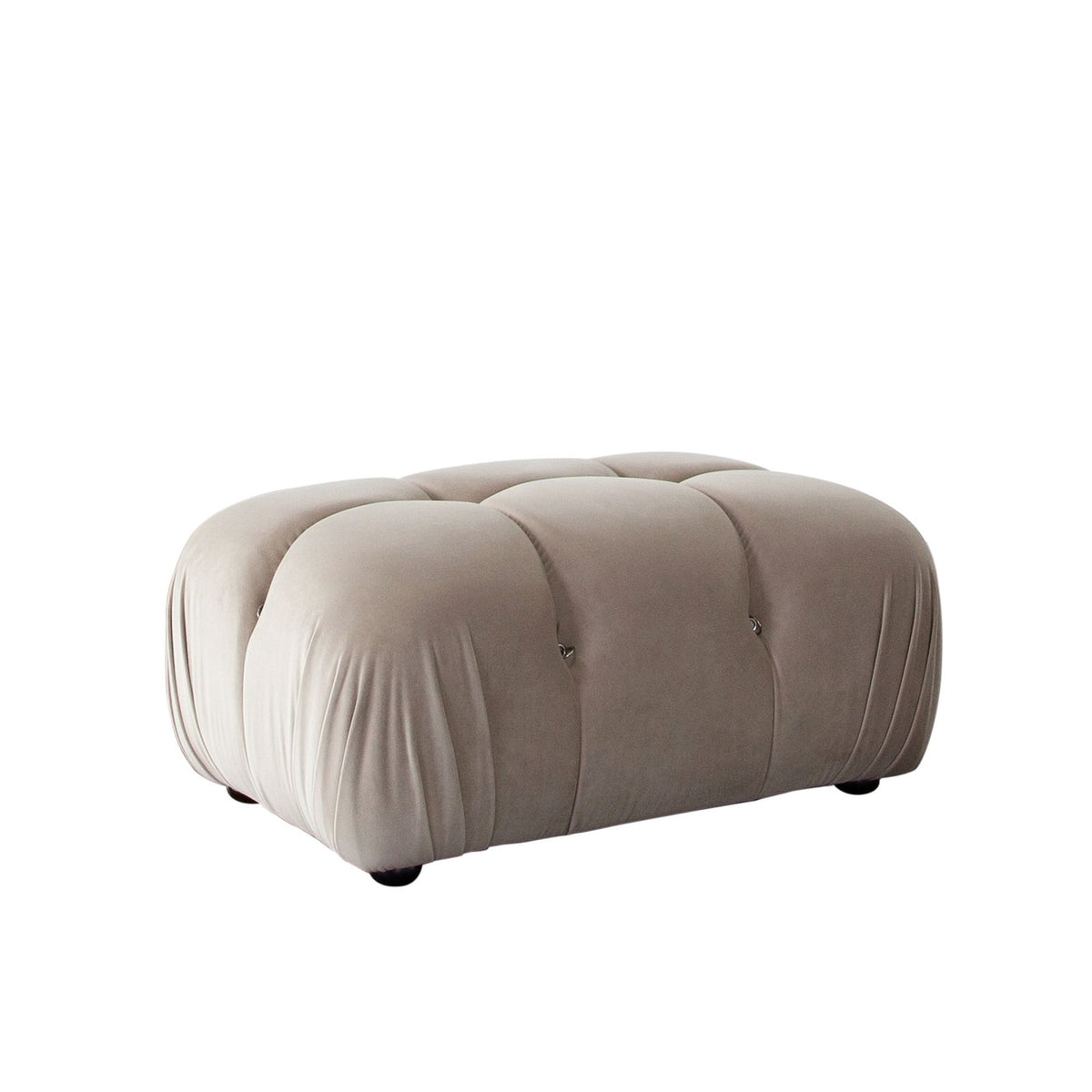 Paloma Rectangle Ottoman in Mink Tan Velvet