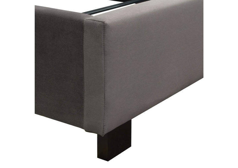 PARKAVESKEKBED Park Avenue Eastern King Tufted Bed With Vintage Wing In Smoke Grey Velvet