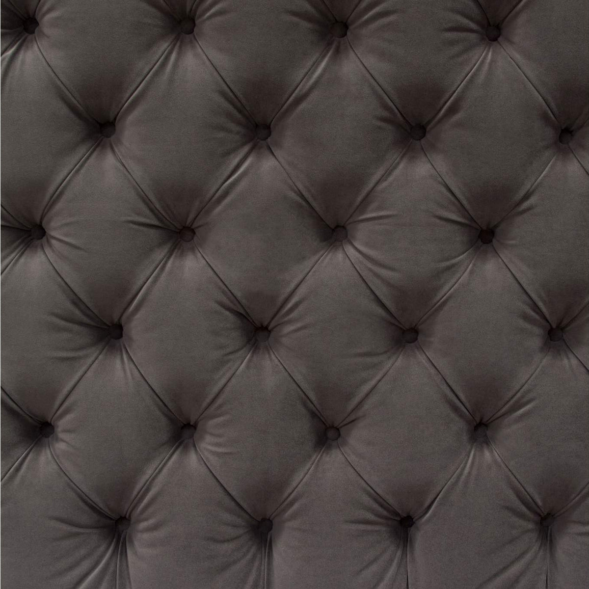 PARKAVESKQUBED Park Avenue Queen Tufted Bed With Vintage Wing In Smoke Grey Velvet