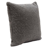 Set of (2) 16" Square Accent Pillows in Charcoal Boucle Textured Fabric