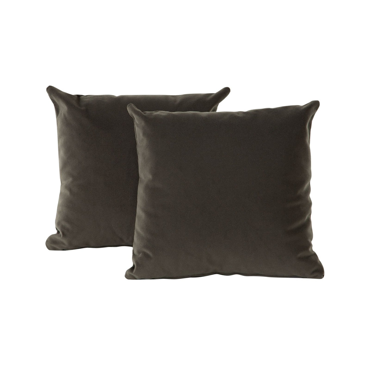 Set of (2) 16" Square Accent Pillows in Winter Moss Performance Velvet