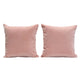Set of (2) 16" Square Accent Pillows in Blush Pink Velvet
