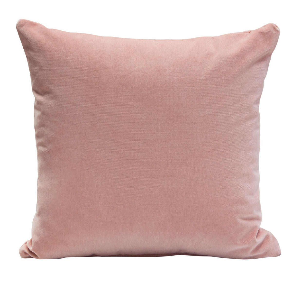 Set of (2) 16" Square Accent Pillows in Blush Pink Velvet