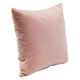 Set of (2) 16" Square Accent Pillows in Blush Pink Velvet