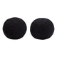 Set of (2) 10" Round Accent Pillows in Black Faux Sheepskin