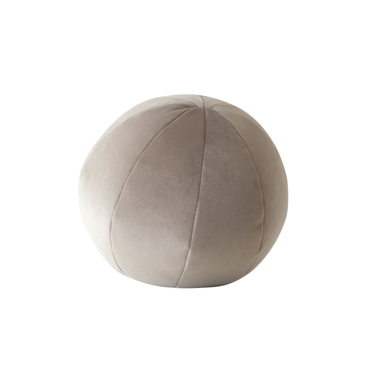Set of (2) 10" Round Accent Pillows in Mink Tan Velvet