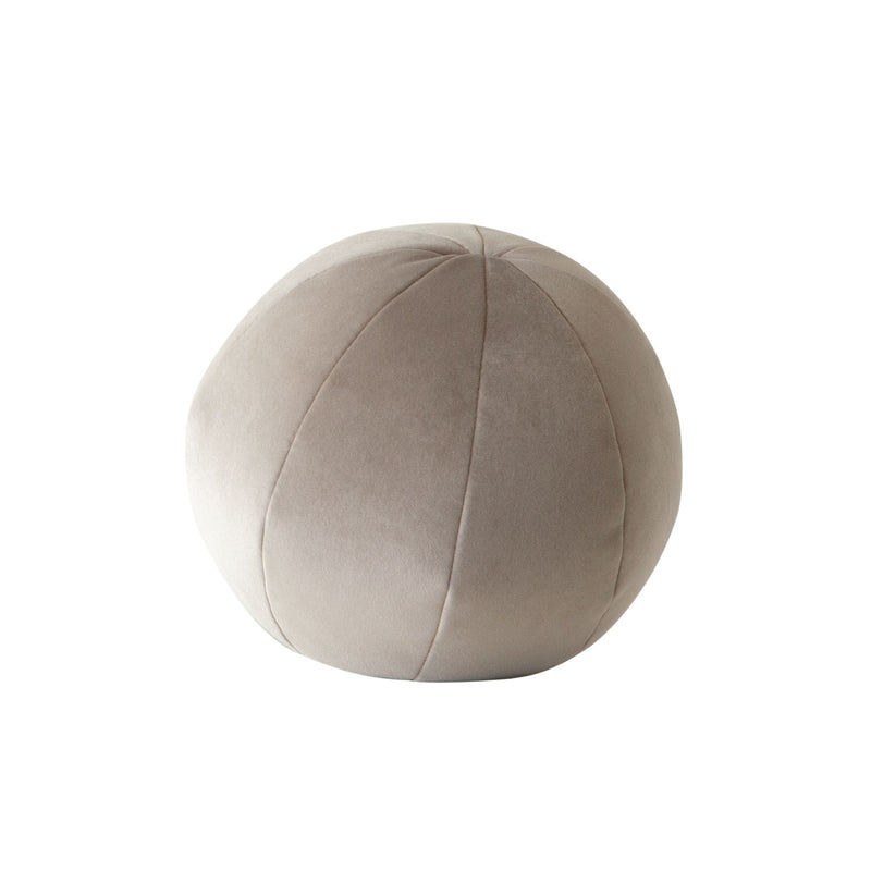 Set of (2) 10" Round Accent Pillows in Mink Tan Velvet