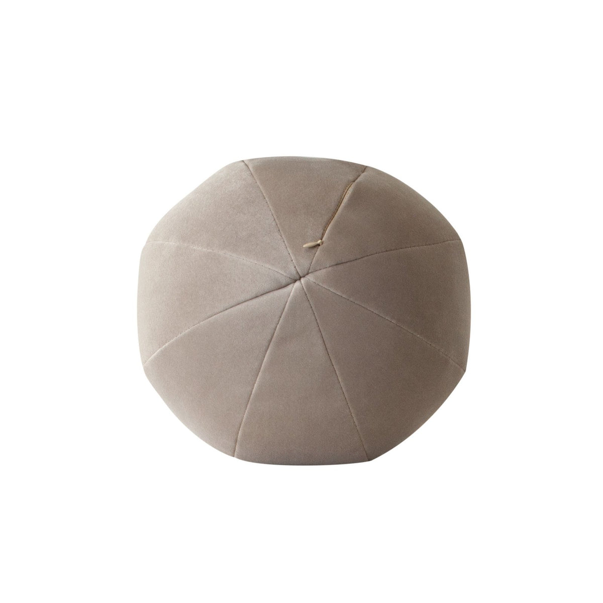 Set of (2) 10" Round Accent Pillows in Mink Tan Velvet