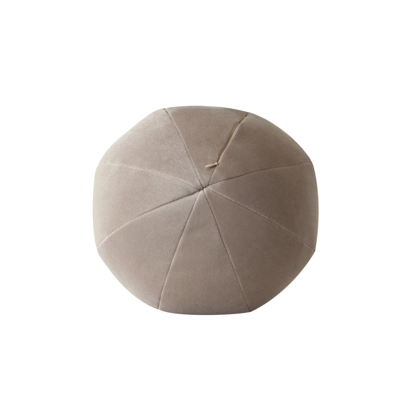 Set of (2) 10" Round Accent Pillows in Mink Tan Velvet
