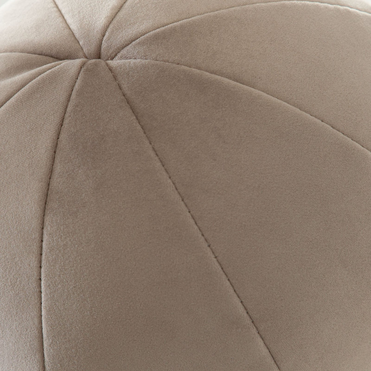 Set of (2) 10" Round Accent Pillows in Mink Tan Velvet