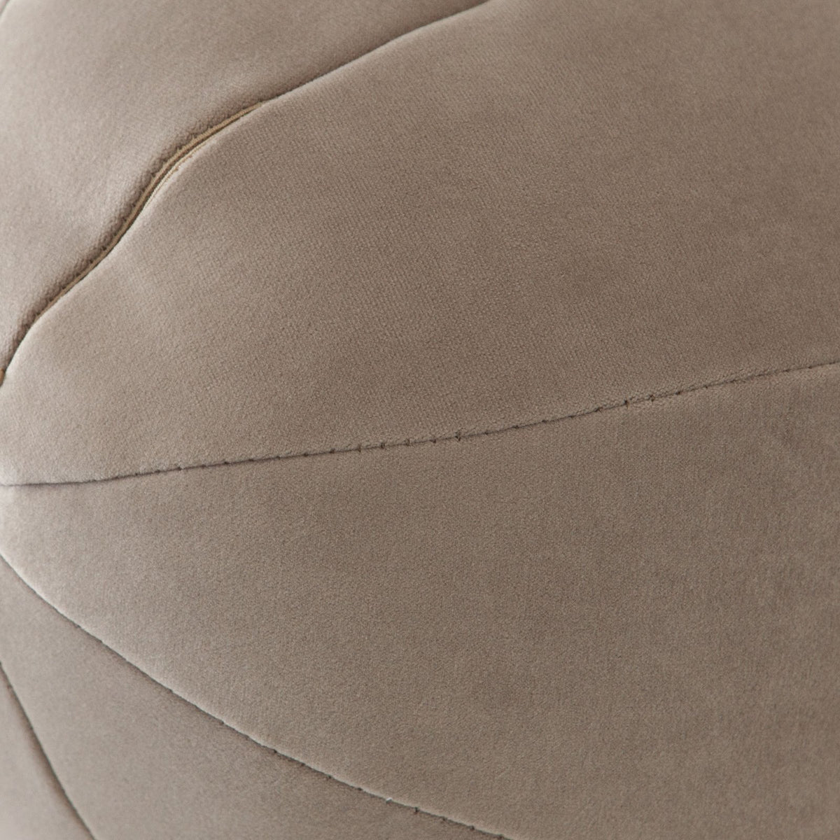 Set of (2) 10" Round Accent Pillows in Mink Tan Velvet