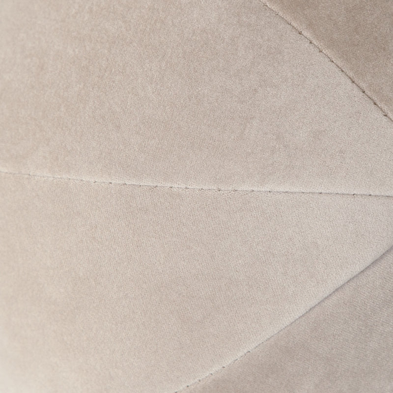 Set of (2) 10" Round Accent Pillows in Mink Tan Velvet
