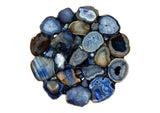 PJ-1011-26 Azul Agate Accent Table Blue