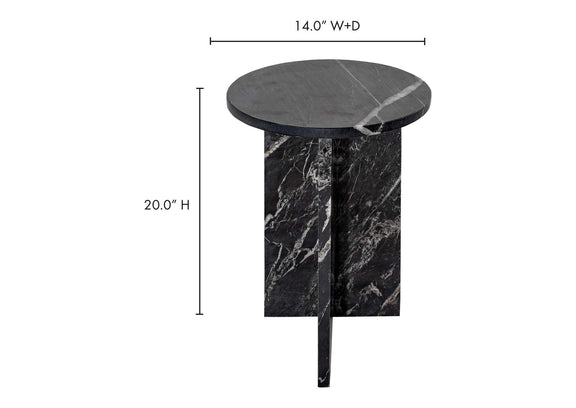 PJ-1021-02 Grace Accent Table Black Marble