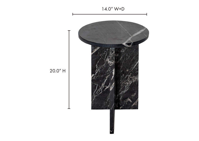 PJ-1021-02 Grace Accent Table Black Marble