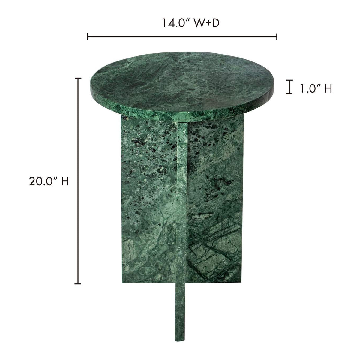 PJ-1021-16 Grace Accent Table Green Marble