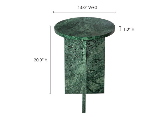 PJ-1021-16 Grace Accent Table Green Marble