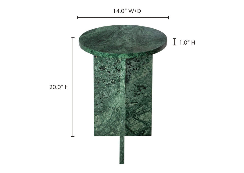 PJ-1021-16 Grace Accent Table Green Marble