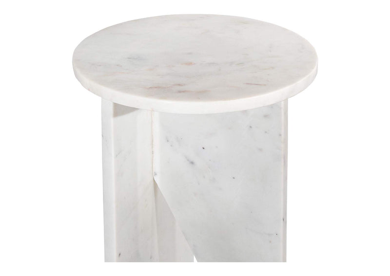 PJ-1021-18 Grace Accent Table White Marble