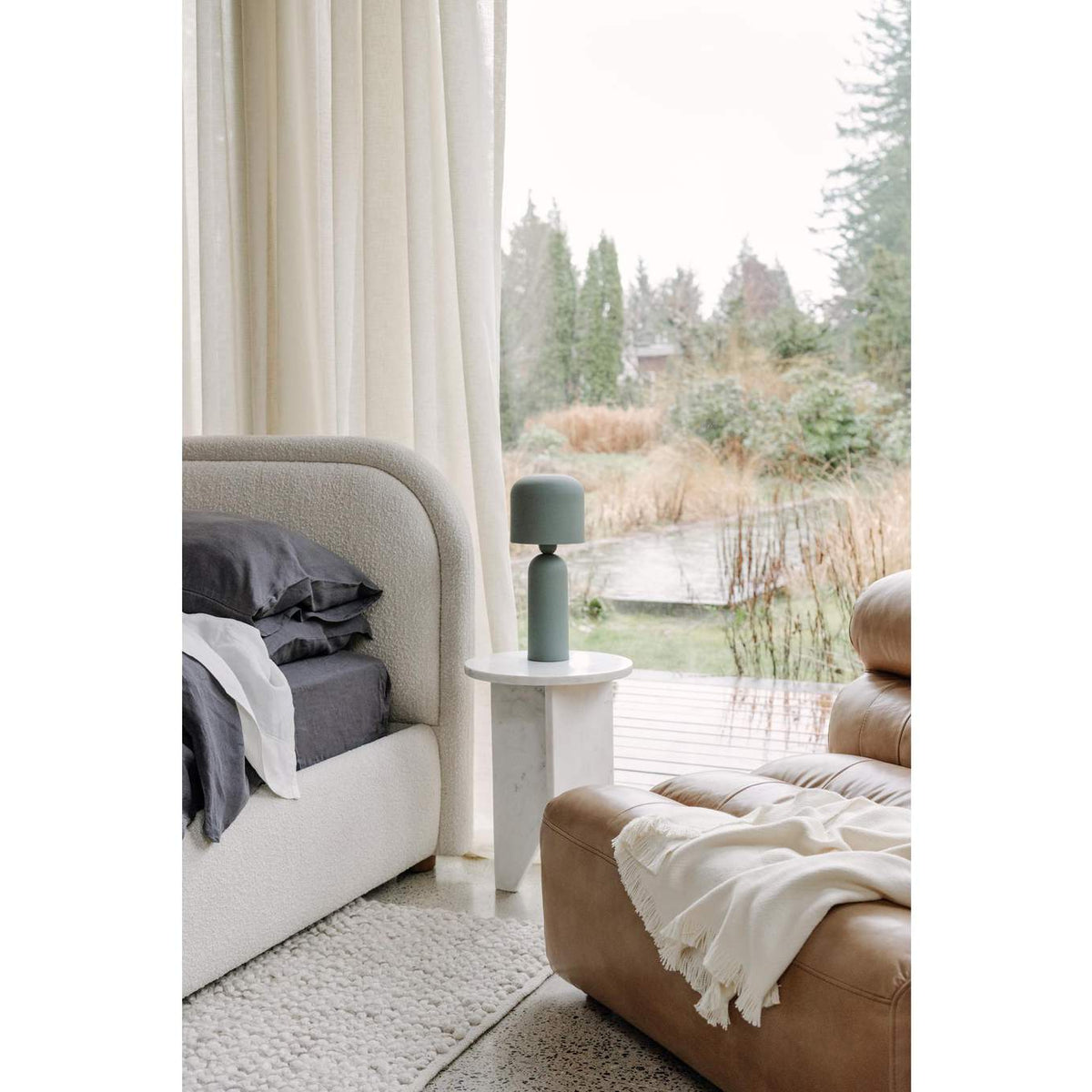 PJ-1021-18 Grace Accent Table White Marble